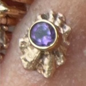 14k rose amethyst cup